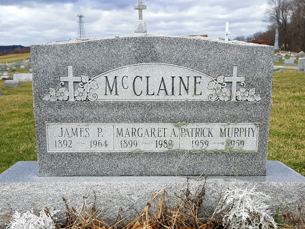 James & Margaret McClaine & Patrick Murphy tombstone