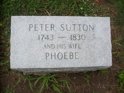 Peter & Phoebe Sutton's tombstone