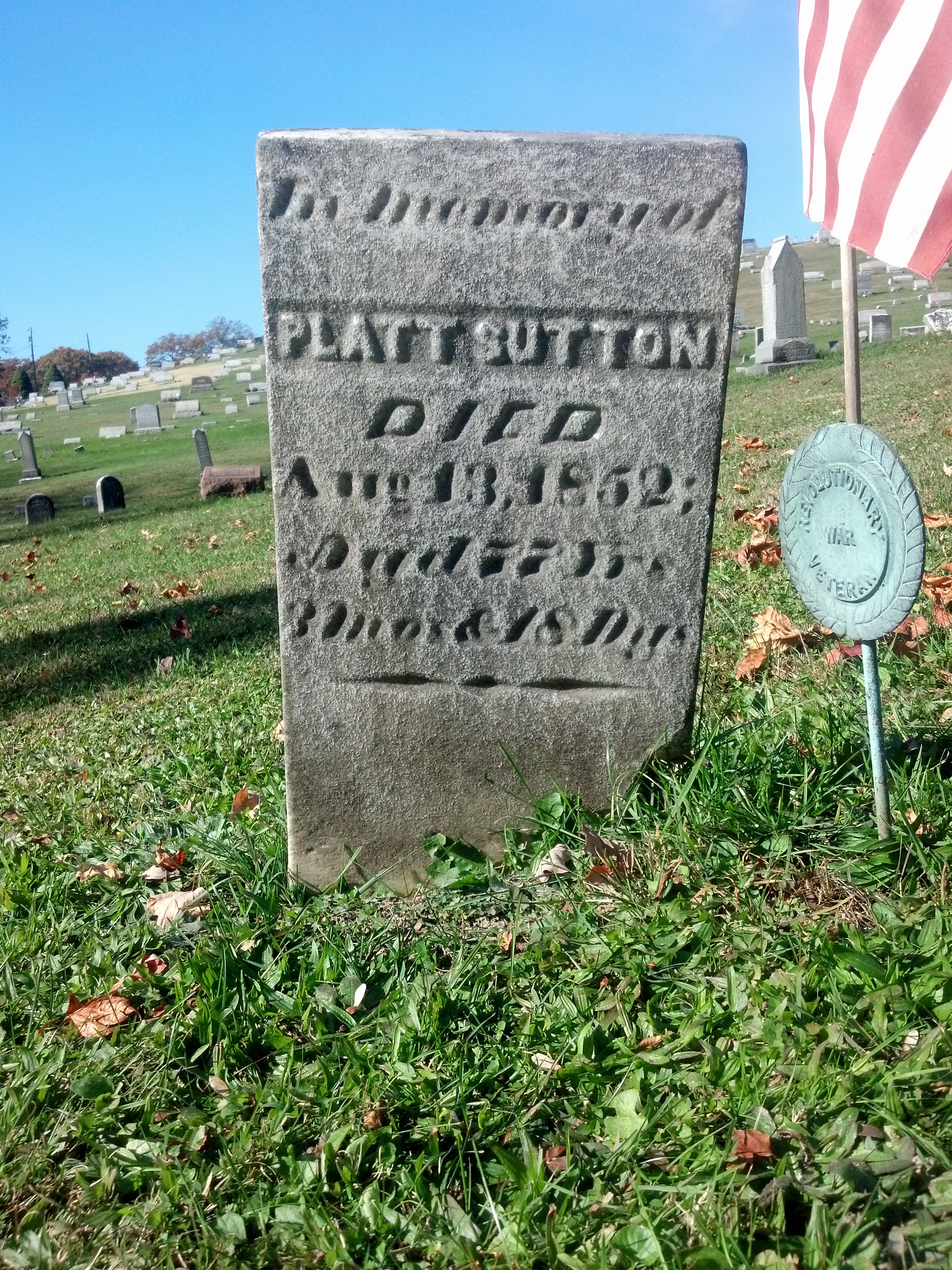 Platt Sutton tombstone