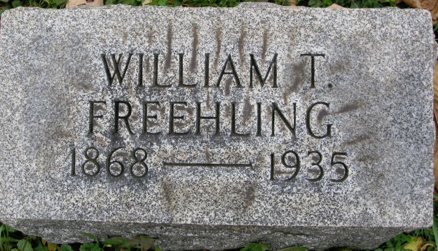 William Theodore Freehling tombstone - incorrect death date