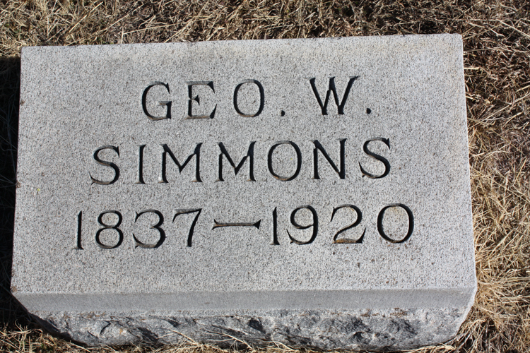 George Washington Simmons tombstone